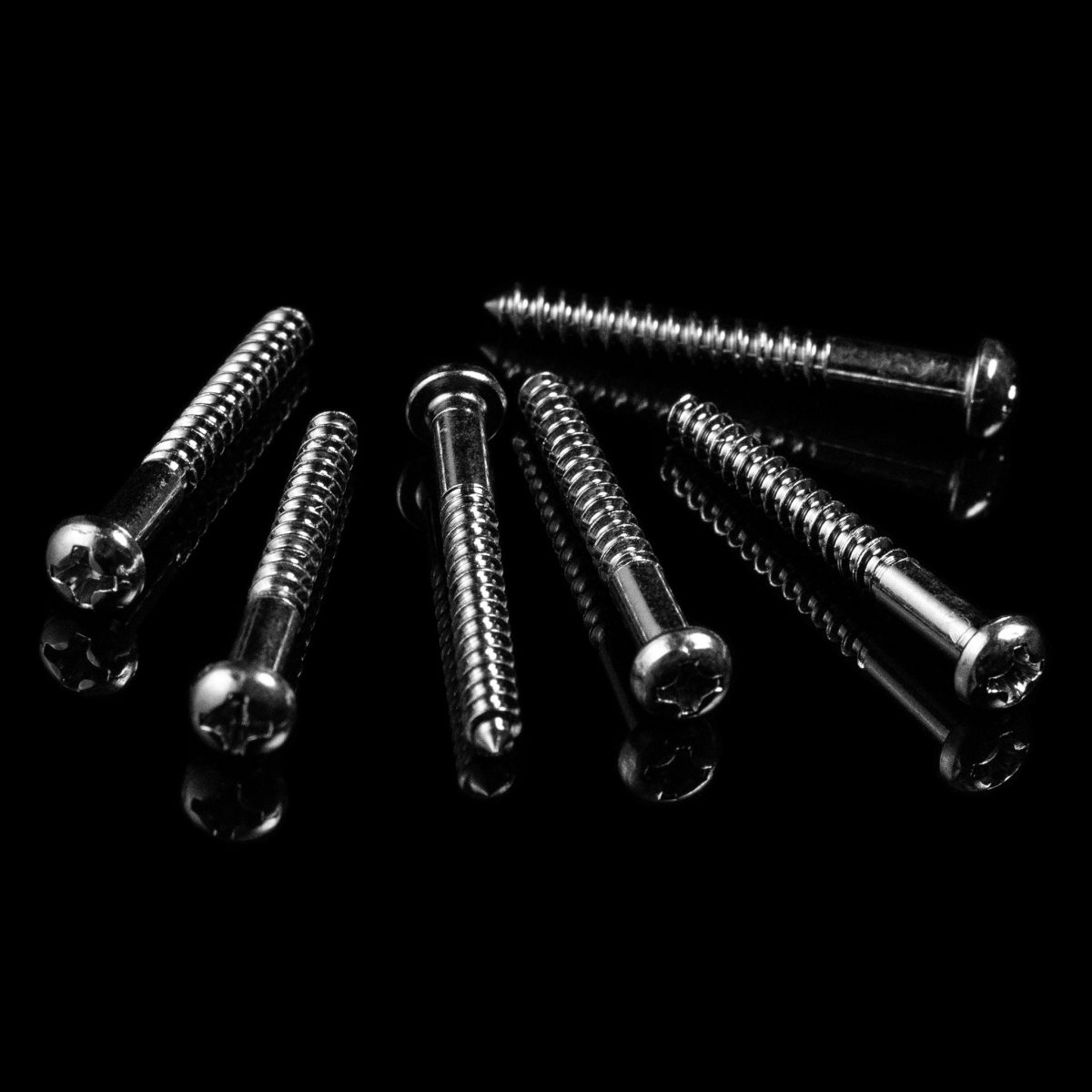 ברגים לגשר פנדר Chrome Plated Brass Bridge to Body Mount Screws - Strat
