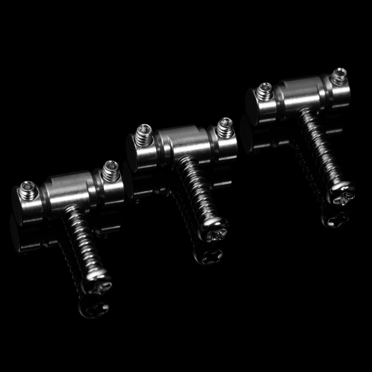 ⁦סט אוכפים לגיטרה פנדר טלקסטר Telecaster Super Compensated Steel Saddles⁩ – תמונה ⁦3⁩