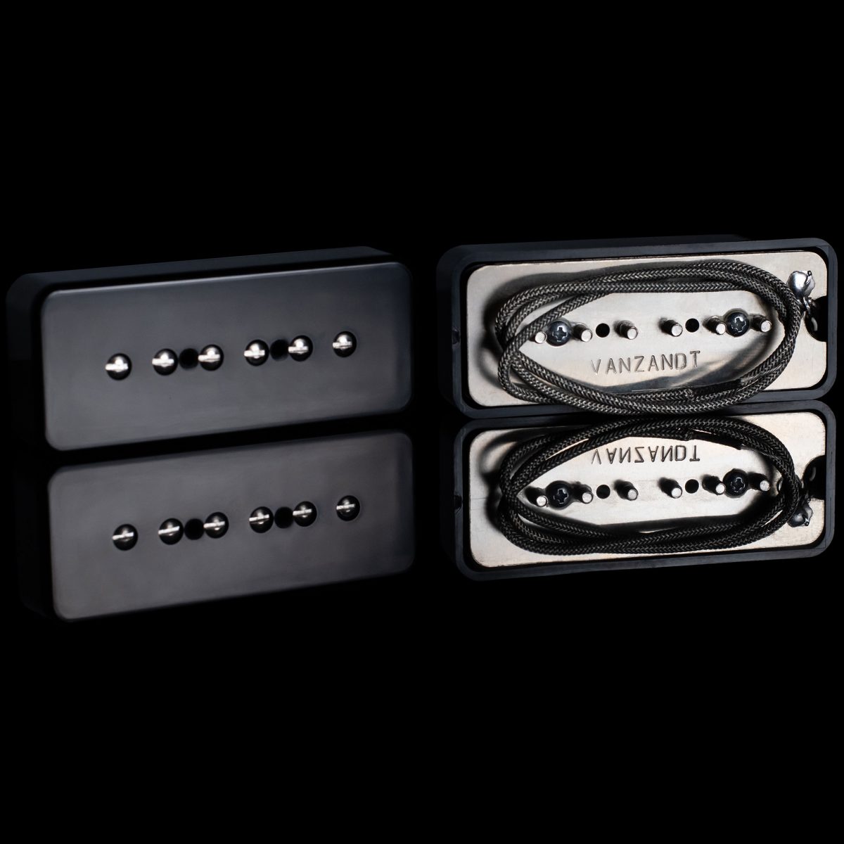 ⁦סט פיקאפים לגיטרה חשמלית Van Zandt Pickups P90 Black⁩ – תמונה ⁦2⁩