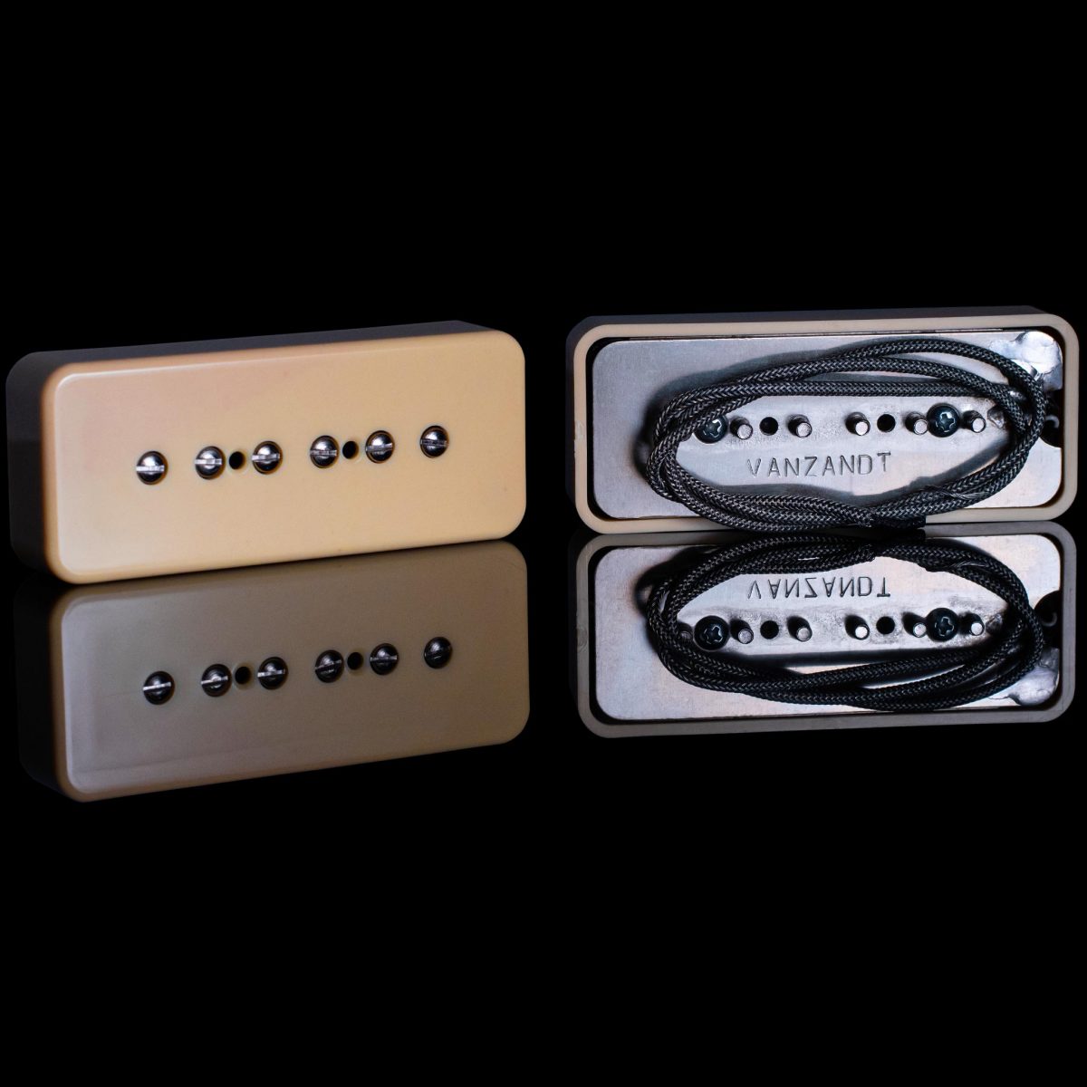 ⁦סט פיקאפים לגיטרה חשמלית Van Zandt Pickups P90 Cream⁩ – תמונה ⁦2⁩