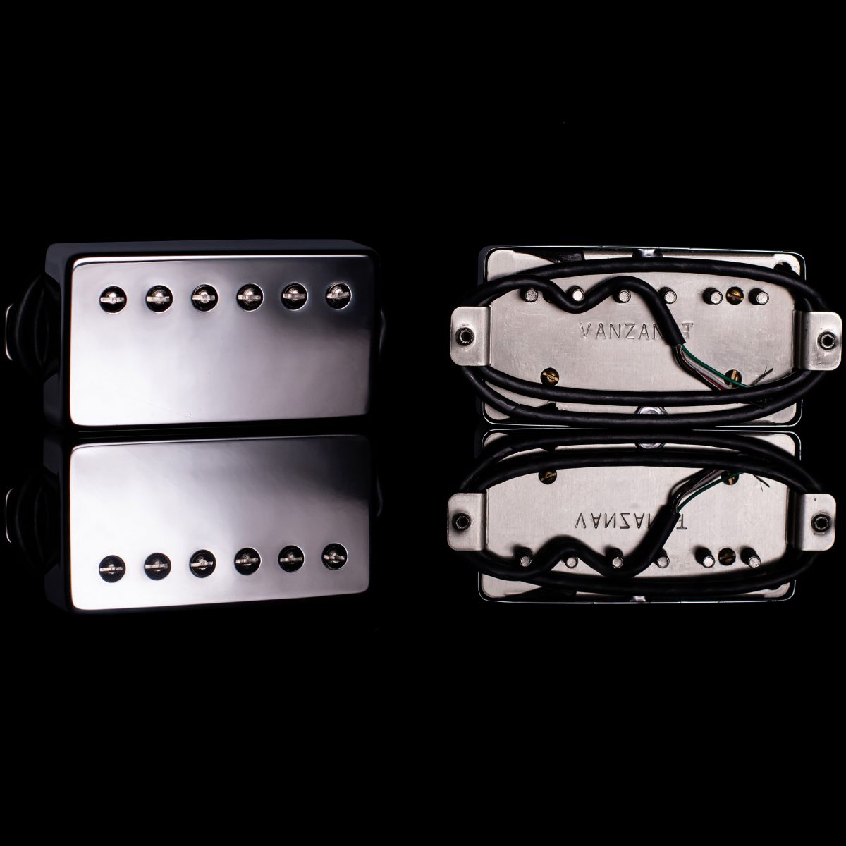 ⁦סט האמבקרים לגיטרה חשמלית Van Zandt Pickups TRUBUCKER Matched SET Covered Chrome⁩ – תמונה ⁦2⁩