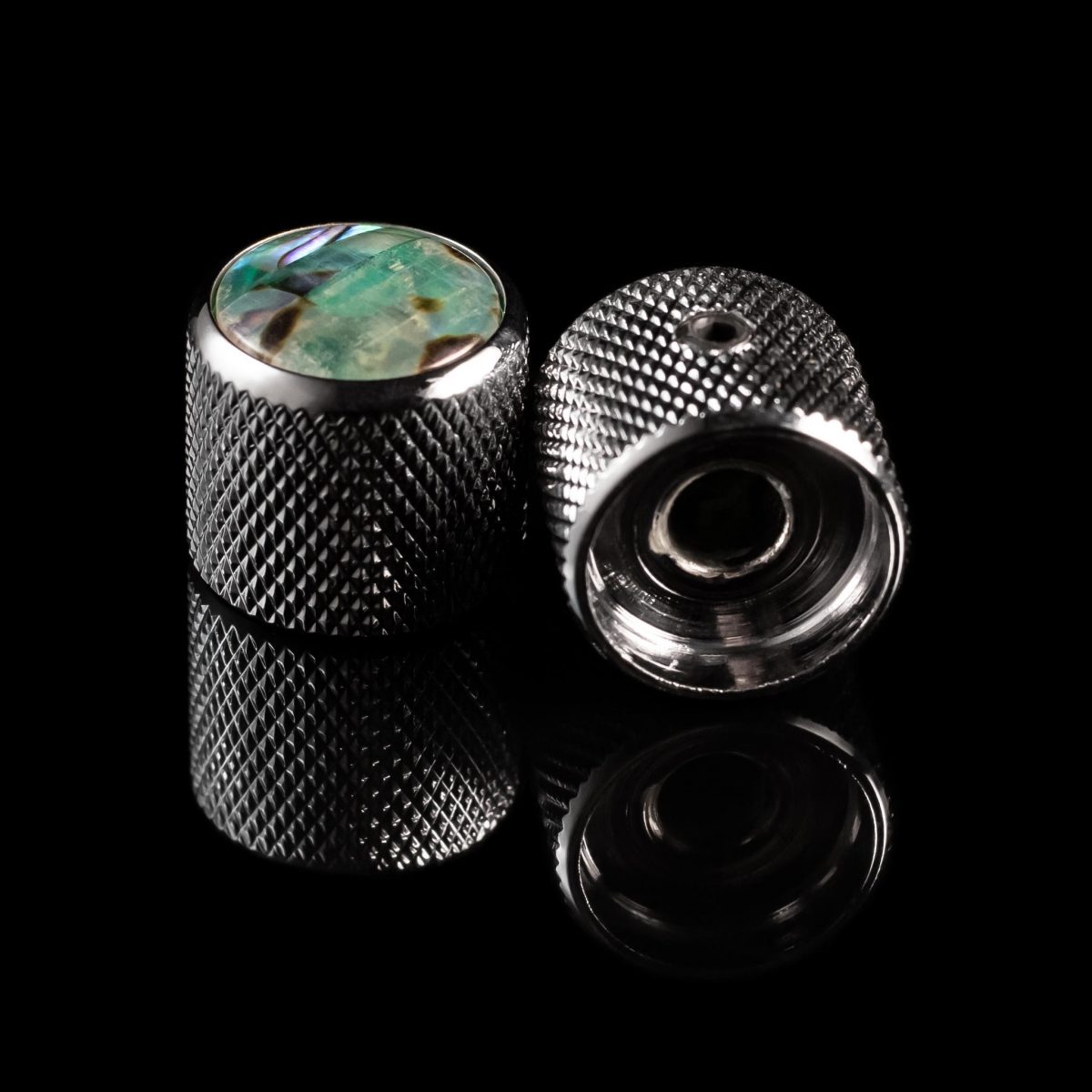  סט כפתורי ווליום טון לגיטרה חשמלית  Plastic Abalone Top Chrome