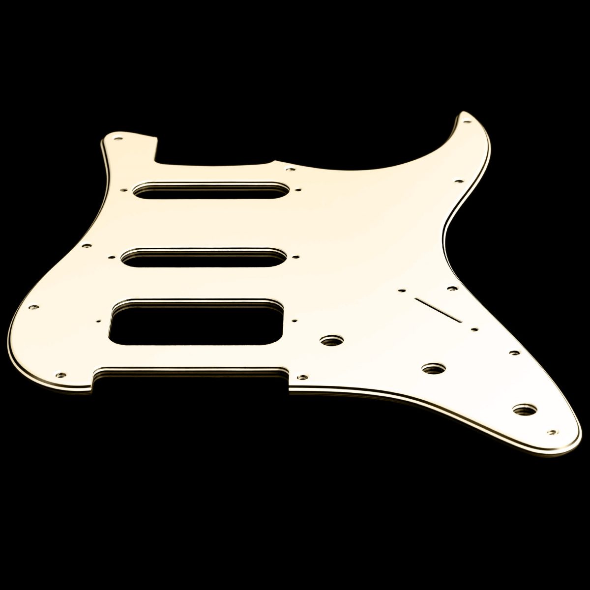 פיק גארד לבן לגיטרה חשמלית סטראט Strat 3 Ply Aged White