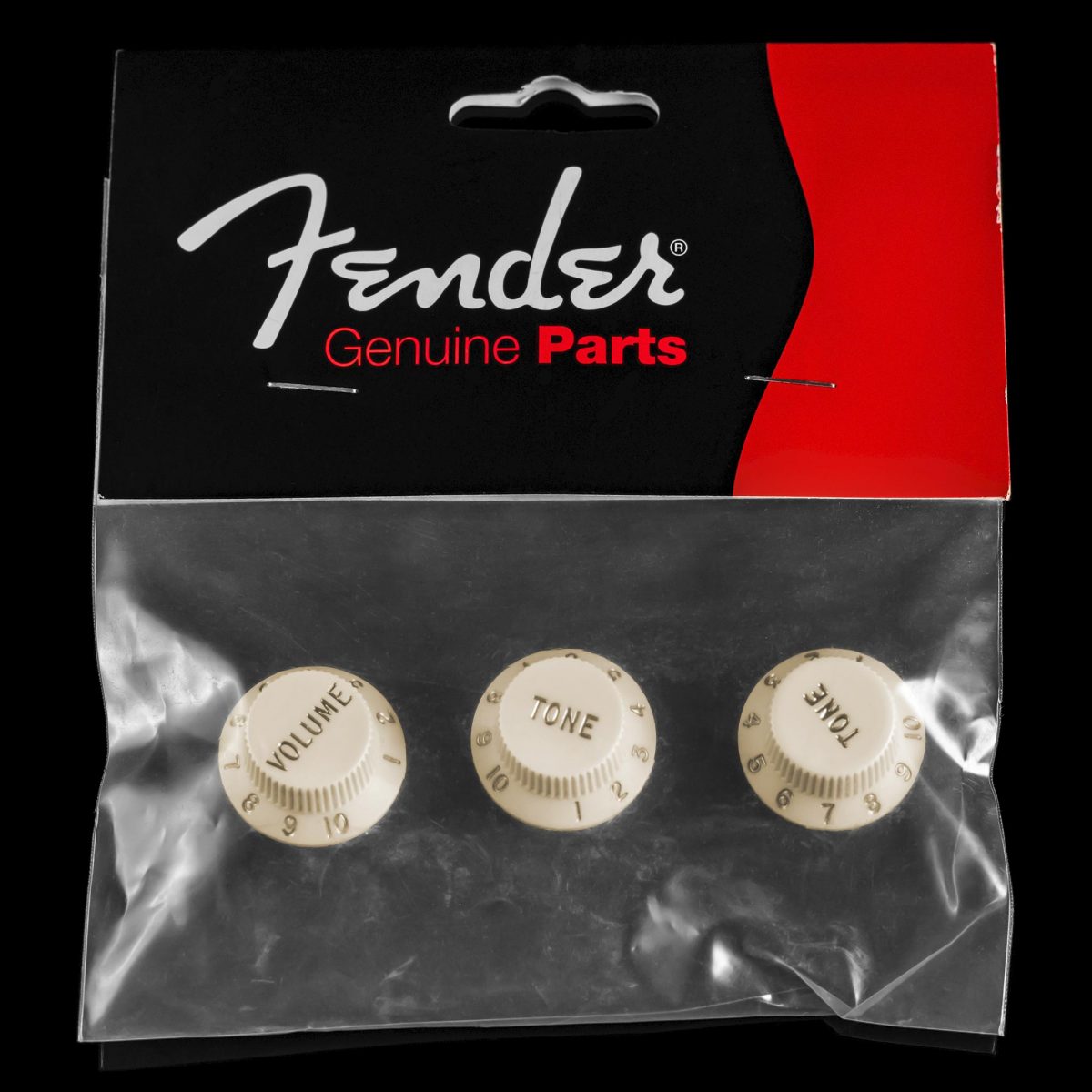 כפתורים נובים ווליום טון לגיטרה חשמלית פנדר Fender Genuine Aged White Knobs