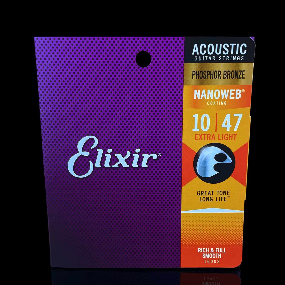 סט מיתרים לגיטרה אקוסטית אליקסיר 10-47 Elixir Nanoweb Phosphor Bronze